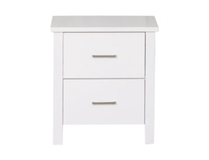 Nestheaven: Bella 2 Drawer Bedside - White Colour