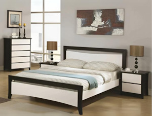 Maverick: Maverick 5 Pcs Bedroom Suite (Black/White)