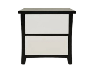 Maverick 2 Drw Bed Sider (Black/White)