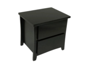 Henley 2 Drw Bed Side Black