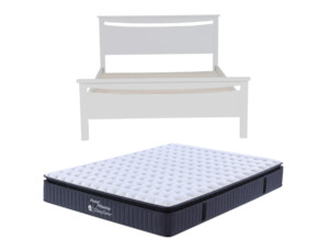 Medallion Bed Frame (White) +Sleeptime Pocket  Pillow Top Mattress