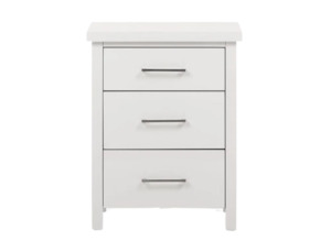 Bedsides: Champion 3 Drw Bedside White