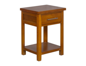 Bedsides: Champion 1 Drw Bedside Warm Honey