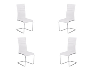 Clarity Dining Chairs Set of 4 White