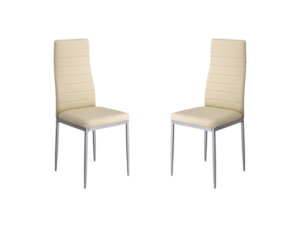 Lisa Dining Chairs Set of 2 Beige