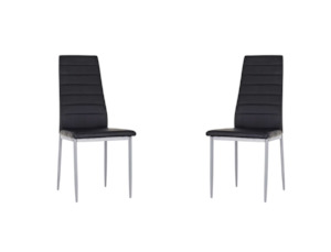 Dining Chairs: Lisa Dining Chairs Set of 2 Black