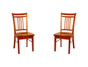 Dining Chairs: Luxe Wooden Dining Chairs Set of 2