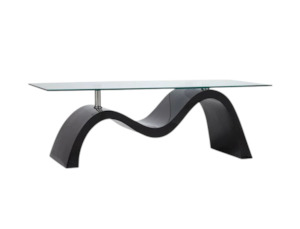 Coffee Tables: Wave Glasstop Coffee Table Black