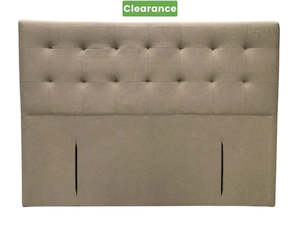 Bedroom Furniture: Boston Headboard :Queen/Grey -Floor Model