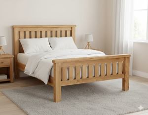 Bedroom Furniture: Richard Bed Frame + SleepMax Pillow Top Mattress : Queen -Floor Model