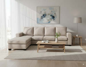 NZ Made Trendi 4 Seater Corner Chaise -Beige