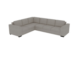 Lounge Living: NZ Made Harbor 6 Seater Corner Sofa-Ramsey Biscuit