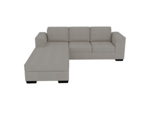 NZ Made Harbor 3 Seater with Chaise Corner Sofa-Ramsey Biscuit