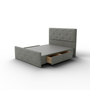 NZ Made Crown Bed Frame With Drawers