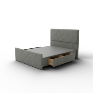 NZ Made Crystal Bed Frame With Drawers