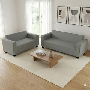 Sale: NZ Made Eco 3+2 Seater Plazzo Silver Sofa