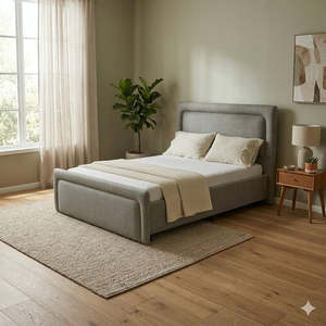 Beds Bedroom: NZ Made Noir Bed Frame + Venus Medium Mattress — Bed Bundle