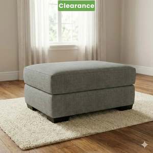 Clearance: Cloudnine Ottoman Grey Colour - Floor Model