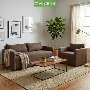 NZ Made Deseo 3+1 Seater Espresso Colour - Floor Model
