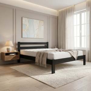 Beds Bedroom: Bella Double Bed Black