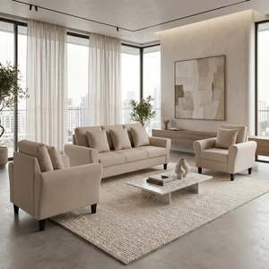 PureLoom 3 + 1 + 1 Lounge Suite Linen Beige