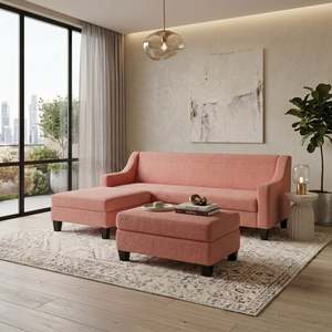 Beds Bedroom: NZ Made Milano Accent 4 Seater With Chaise Sofa