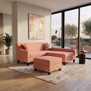 NZ Made Milano Accent Long-Arm With Chaise Sofa