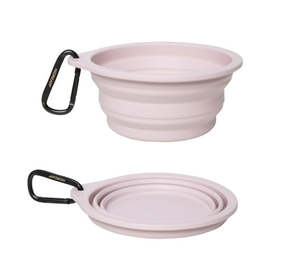 Accessories: Collapsible Dog & Cat Travel Bowl with Carabiner [Chestnut Pink]