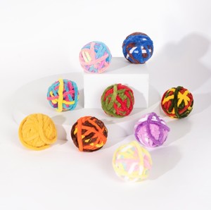 Cat Toys: Fluffy Yarn Ball Cat Toys Pack [9 colors per pack]