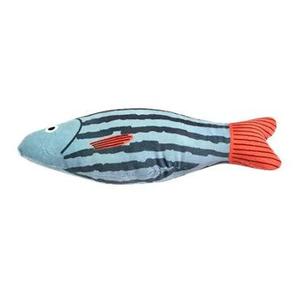 Catnip Fish Shaped Toy [Gray-blue Striped Fish]