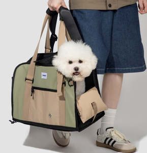 Pet Shoulder Tote Bag for Outings [Olive Green - Pre-Order]