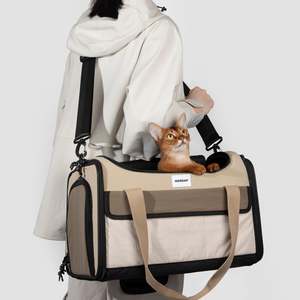 Pet Bag: Pet Airline Travel Tote Bag [Chestnut Brown]