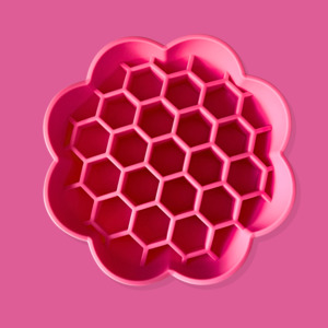 Dine: Honeycomb Slow Feeder Bowl [Berry Pink]