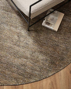 Baya Natural Rustic Floor Rugs: Anchorage Round Floor Rug