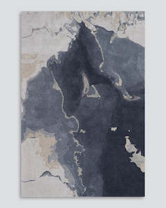 Baya Refined Texture Floor Rugs: Basalt Floor Rug