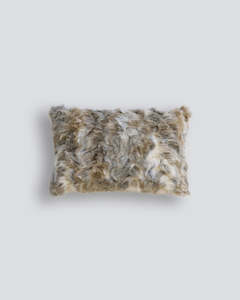 Light Feminine: Vintage Squirrel Grey Oblong Cushion