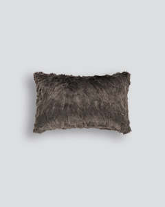 Dark Moody: Pewter Chinchilla Oblong Cushion