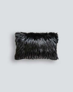 Dark Moody: Ebony Plume Oblong Cushion