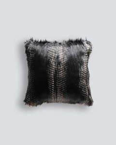 Dark Moody: Black Coyote Square Cushion