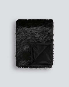 Luxury Faux Fur Throws: Black Tiger Throw