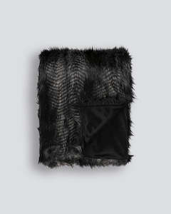 Luxury Faux Fur Throws: Black Coyote Throw
