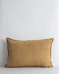 100 Linen: Arcadia Cumin Lumbar Cushion