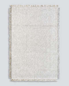 Baya Refined Texture Floor Rugs: Ulster White/Natural Floor Rug