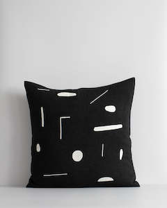 100 Linen: Emile Black Cushion