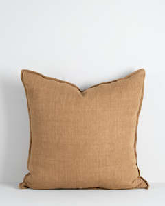 100 Linen: Cassia Cumin Square Cushion