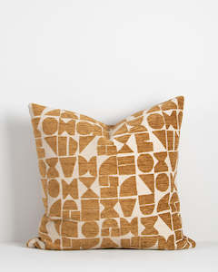 Textured: Miller Toffee Square Cushion