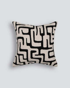Ollo Cushions: Luxor Ecru/Black Cushion
