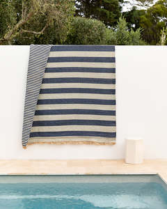 Baya In Outdoor: Summit Deep Blue Floor Rug