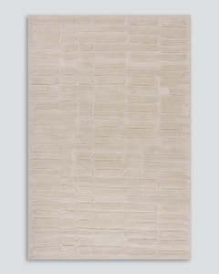 Contemporary Textured Floor Rugs: Venice Ecru Floor Rug