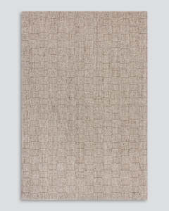 Checker Beige Floor Rug
